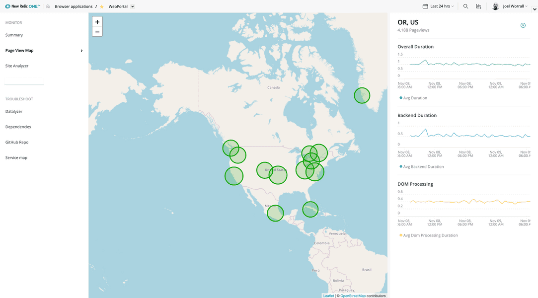 map with pageviews